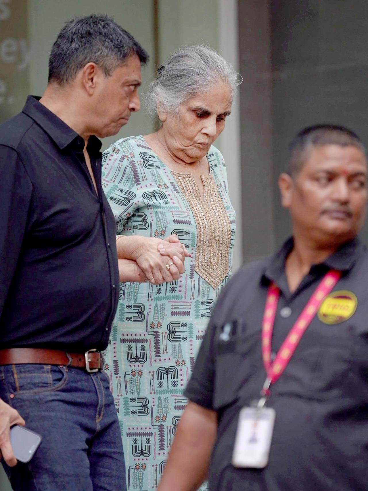 Salman Khan, Sohail Khan and Arbaaz Khan's mother Sushila Charak, also known as Salma Khan, was also seen visiting her daughter-in-law and granddaughter at the hospital.